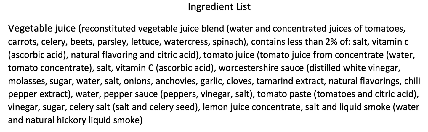 Stanley's Famous Bloody Mary Mix