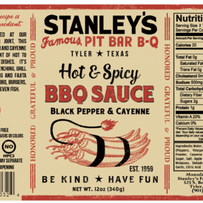 Stanley’s Famous Hot BBQ Sauce