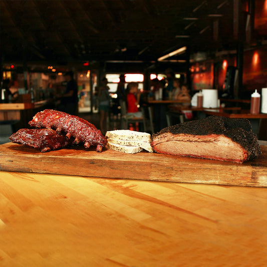 BBQ Platter (Sliced Brisket, Smoked Turkey, Rack of Ribs) for 6-8